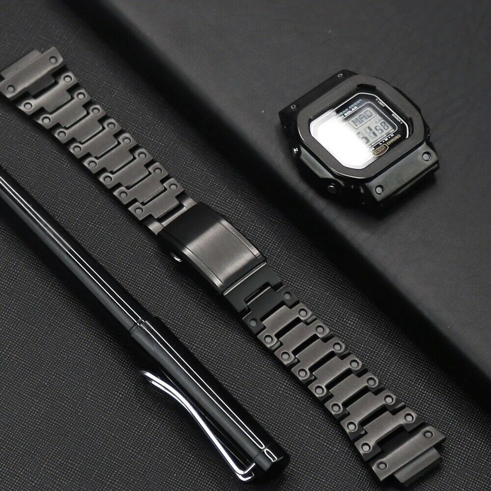Stainless Steel Watch Band Replacement + Watch Cover for Casio G-SHOCK GW-5000 5035 DW5600 Stainless Steel Watch Band Replacement + Watch Cover for Casio G-SHOCK GW-5000 5035 DW5600